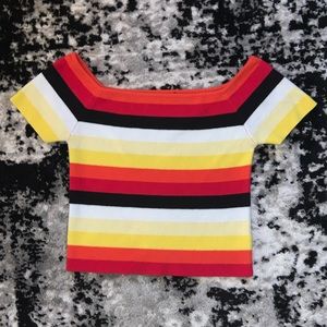 Forever 21 
knit, striped, off the shoulder top